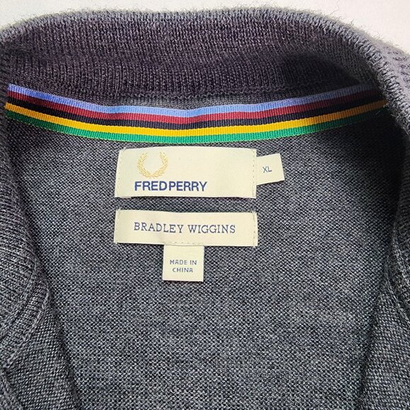 Fred Perry Bradley Wiggins Zip Cycle Sweater (XL) - Picture 3 of 7